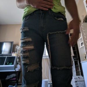 Boohoo Man Patchwork Skinny Jeans